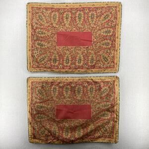 CHAPS Standard Shams Montauk Paisley Floral Set of 2 Cotton Red